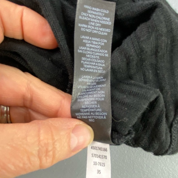 WHBM black v-neck striped sheer lightweight sleeveless top wms sz medium - Picture 9 of 13